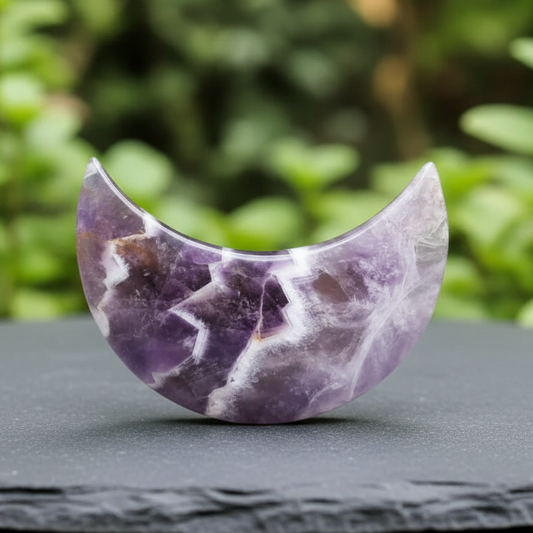 Lune polie en Améthyste chevron 134g (PRGFL397-2)