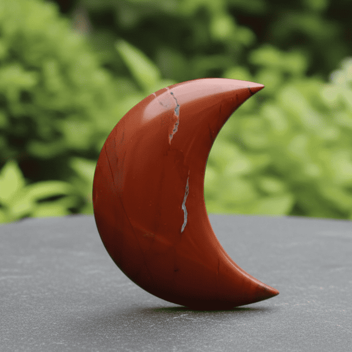Lune polie en Jaspe rouge 135g (PRGFL397 - 8)