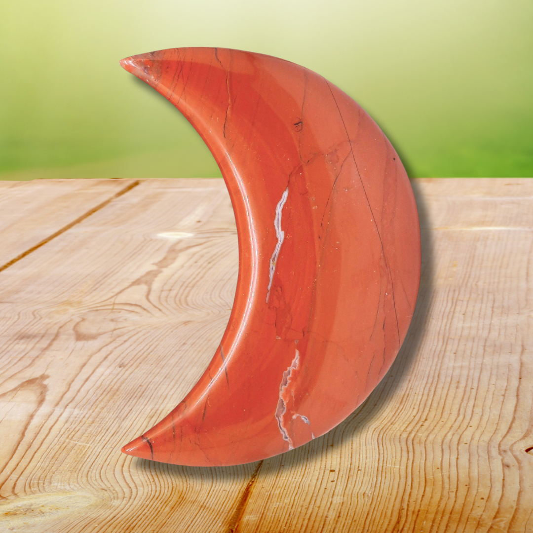 Lune polie en Jaspe rouge 135g (PRGFL397-8) - ENAE Minéraux