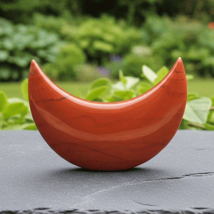 Lune polie en Jaspe rouge 135g (PRGFL397 - 8)