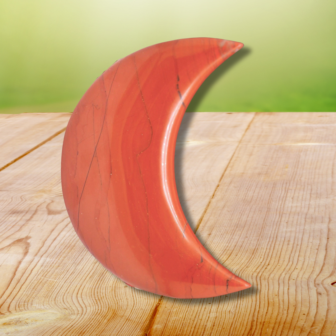Lune polie en Jaspe rouge 135g (PRGFL397-8) - ENAE Minéraux