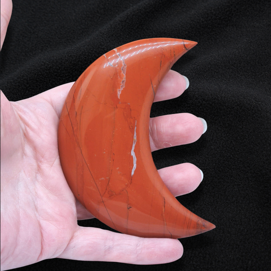 Lune polie en Jaspe rouge 135g (PRGFL397-8)