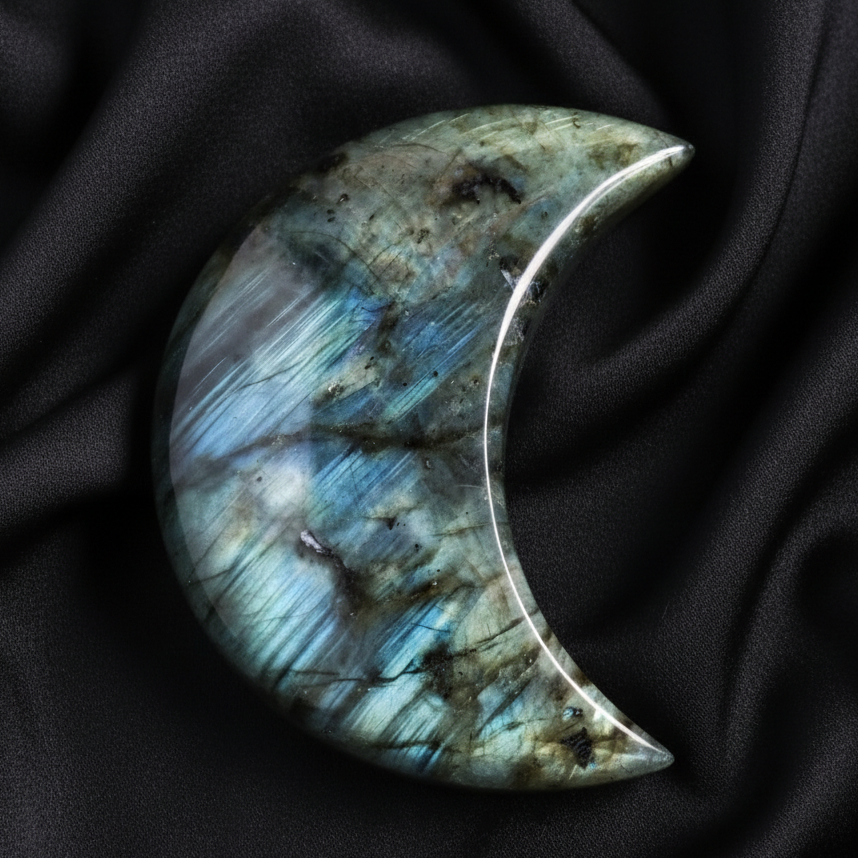 Lune polie en Labradorite 139g (PRGFL397-5)