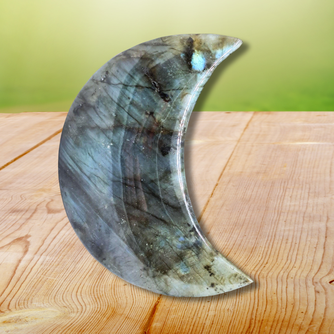Lune polie en Labradorite 139g (PRGFL397-5) - ENAE Minéraux