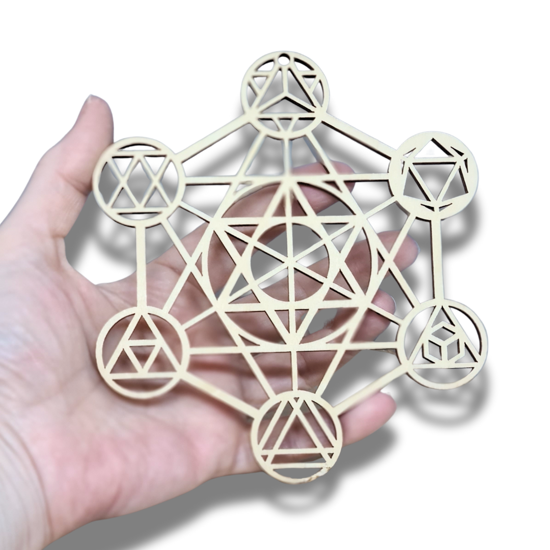 Cube de Metatron 3D en bois 14 cm - ENAE Minéraux