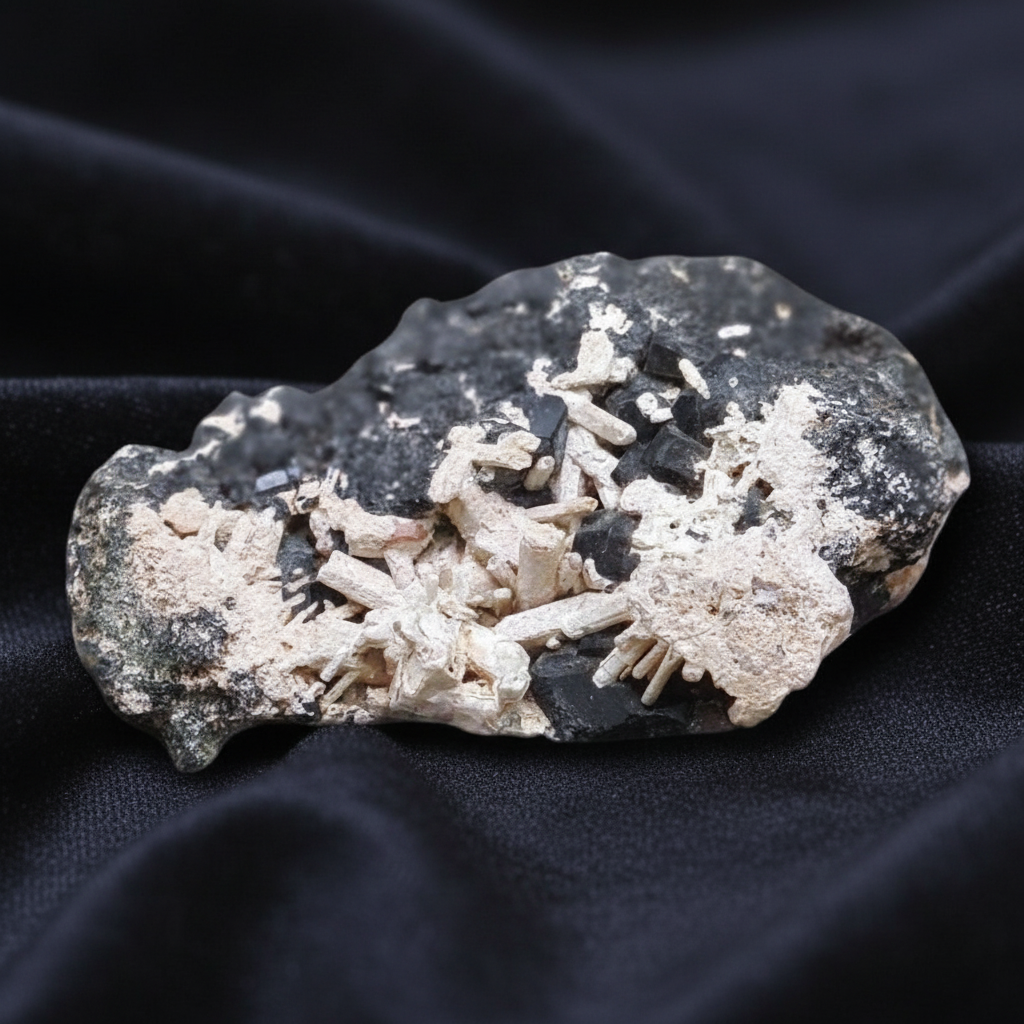 Néphéline sur Schorlomite brute 96g (MB220)