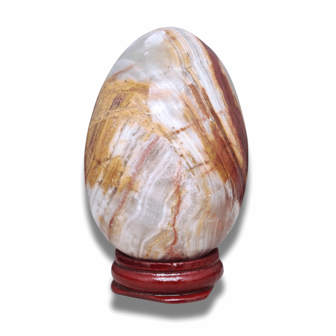 Œuf en Aragonite et Calcite (PRGFL620-6) - ENAE Minéraux
