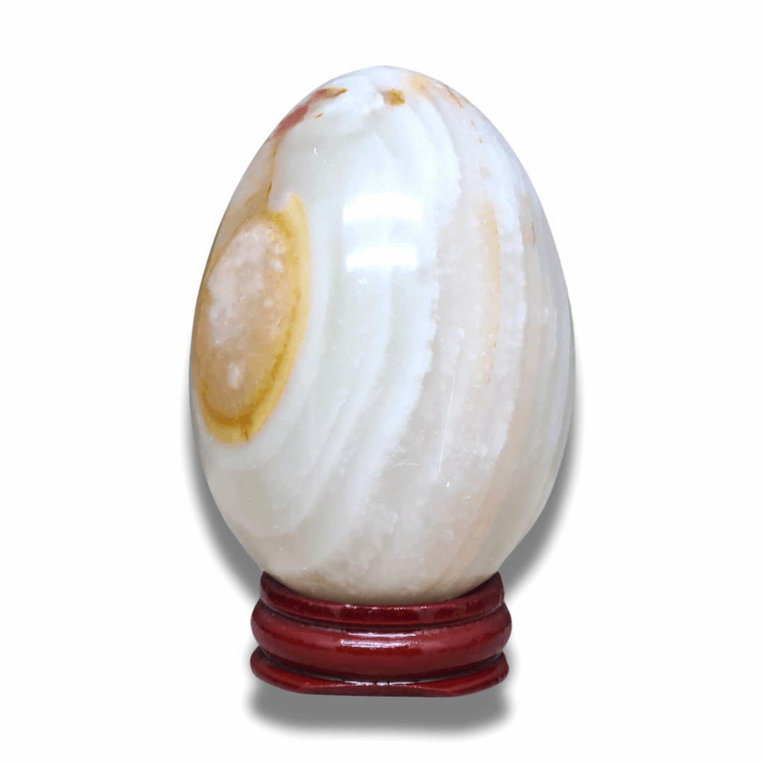 Œuf en Aragonite et Calcite (PRGFL620-7) - ENAE Minéraux