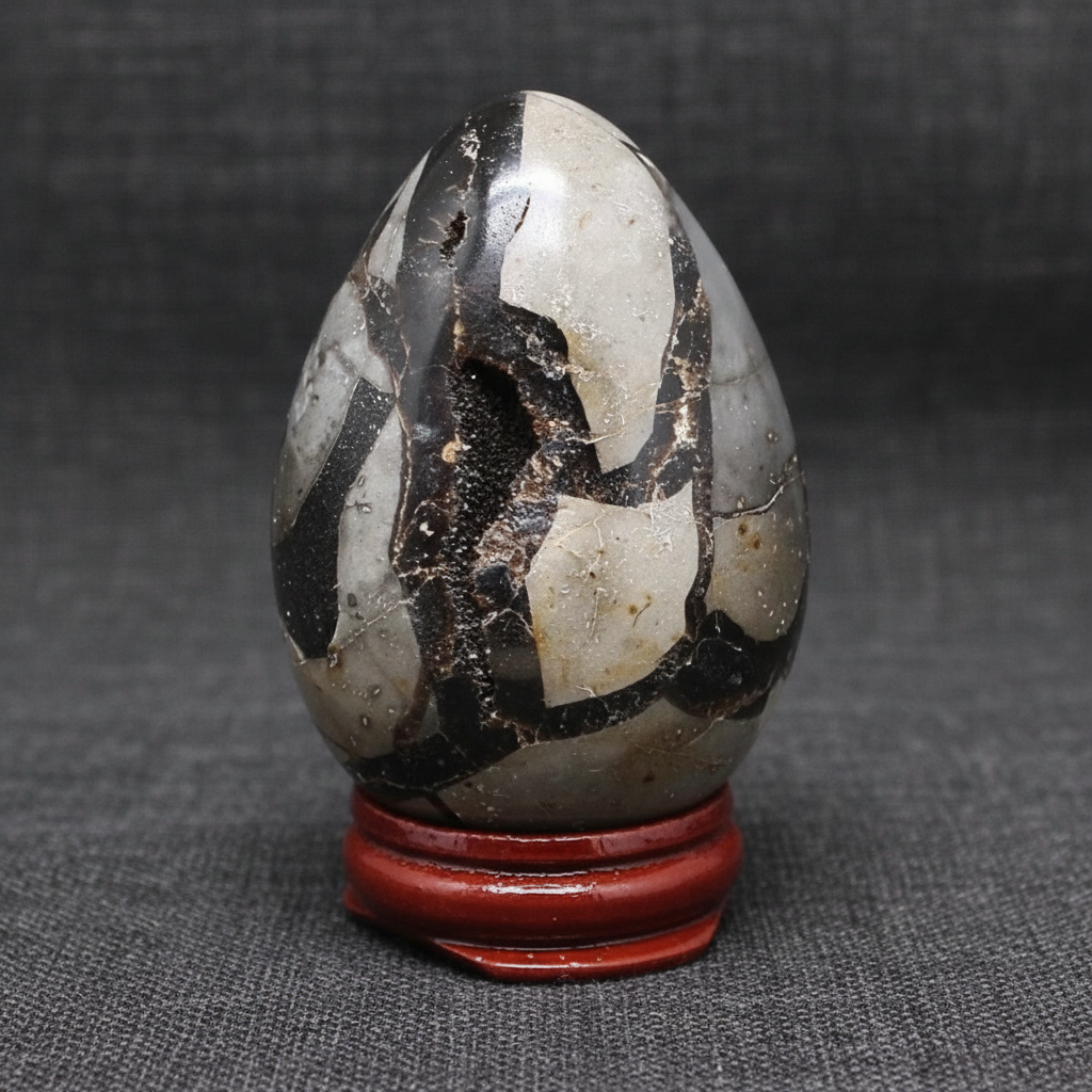 Œuf en Septaria brut et poli 146g (PRGFL588-12)