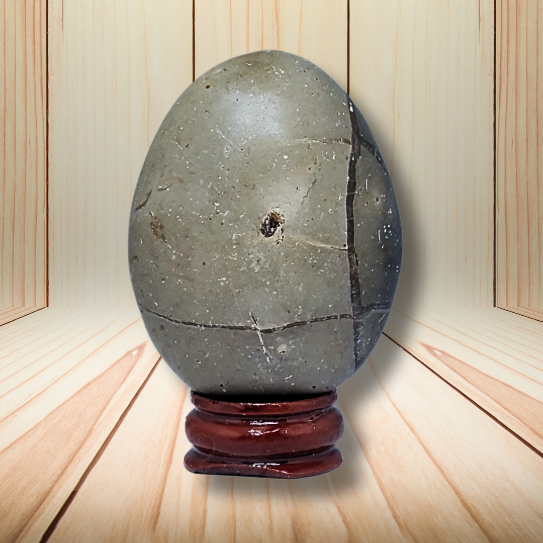 Œuf en Septaria brut et poli 102g (PRGFL588-6) - ENAE Minéraux