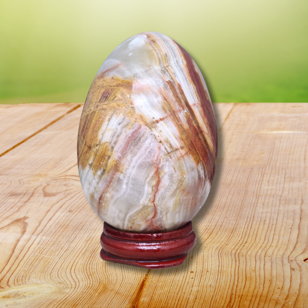 Œuf en Aragonite et Calcite 258g (PRGFL620-6)