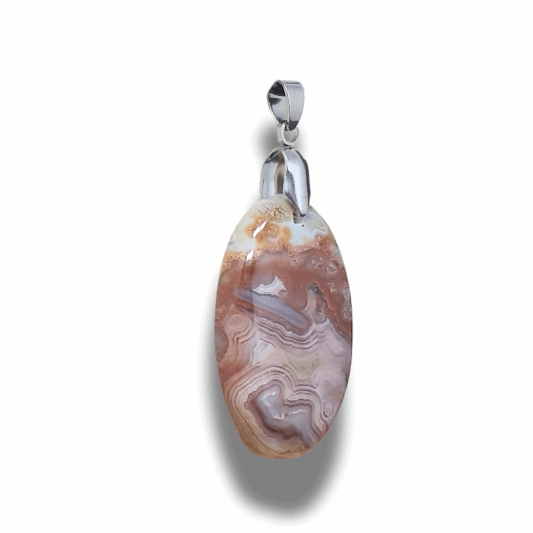 Pendentif en Agate Crazy Lace (PE2006) - ENAE Minéraux