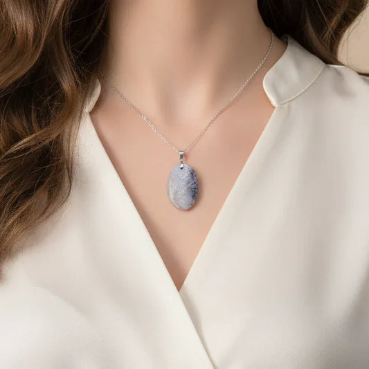 Pendentif en Agate fossile (PE1488)