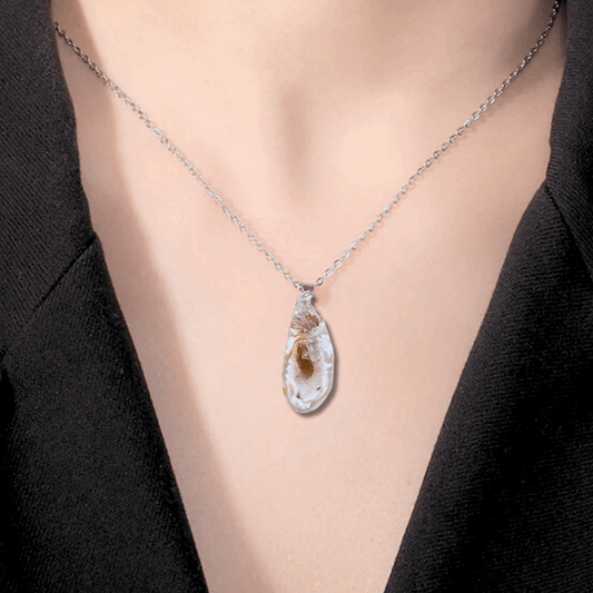 Pendentif en Géode d'Agate brute (PE1915-3) - ENAE Minéraux