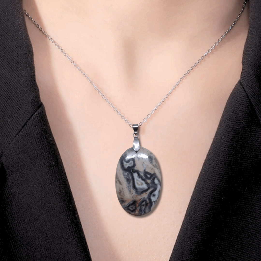 Pendentif en Agate mexicaine (PE2036) - ENAE Minéraux