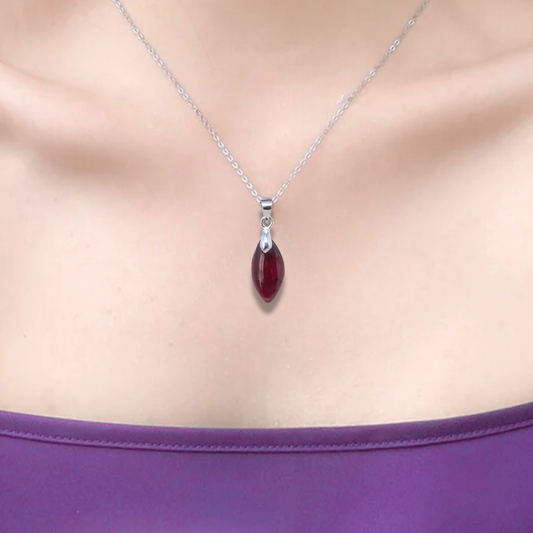 Pendentif en Grenat Rhodolite (PE2049) - ENAE Minéraux