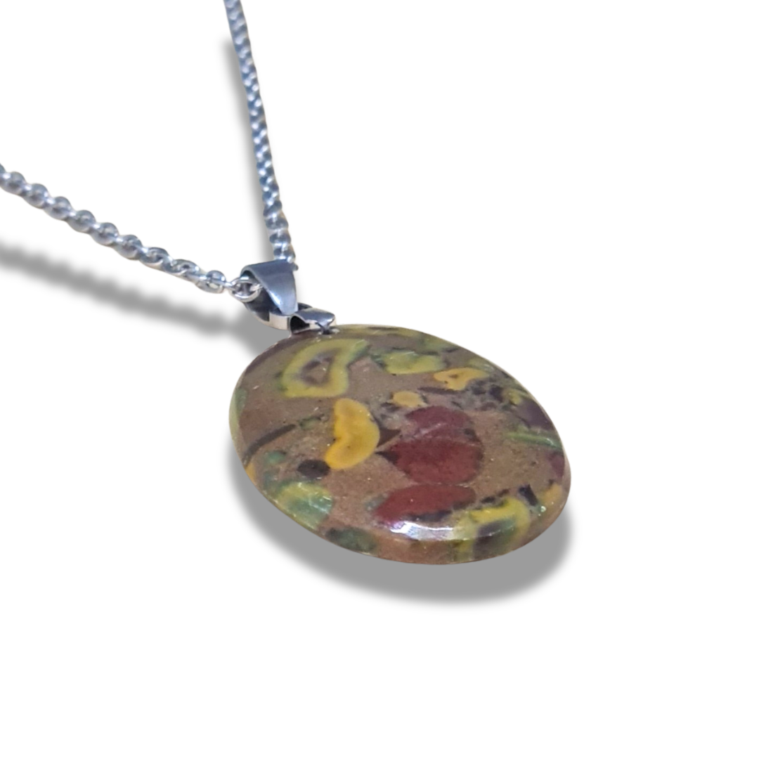 Pendentif en Jaspe Bambou (PE1237) - ENAE Minéraux