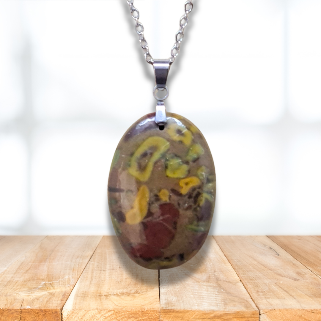 Pendentif en Jaspe Bambou (PE1237)