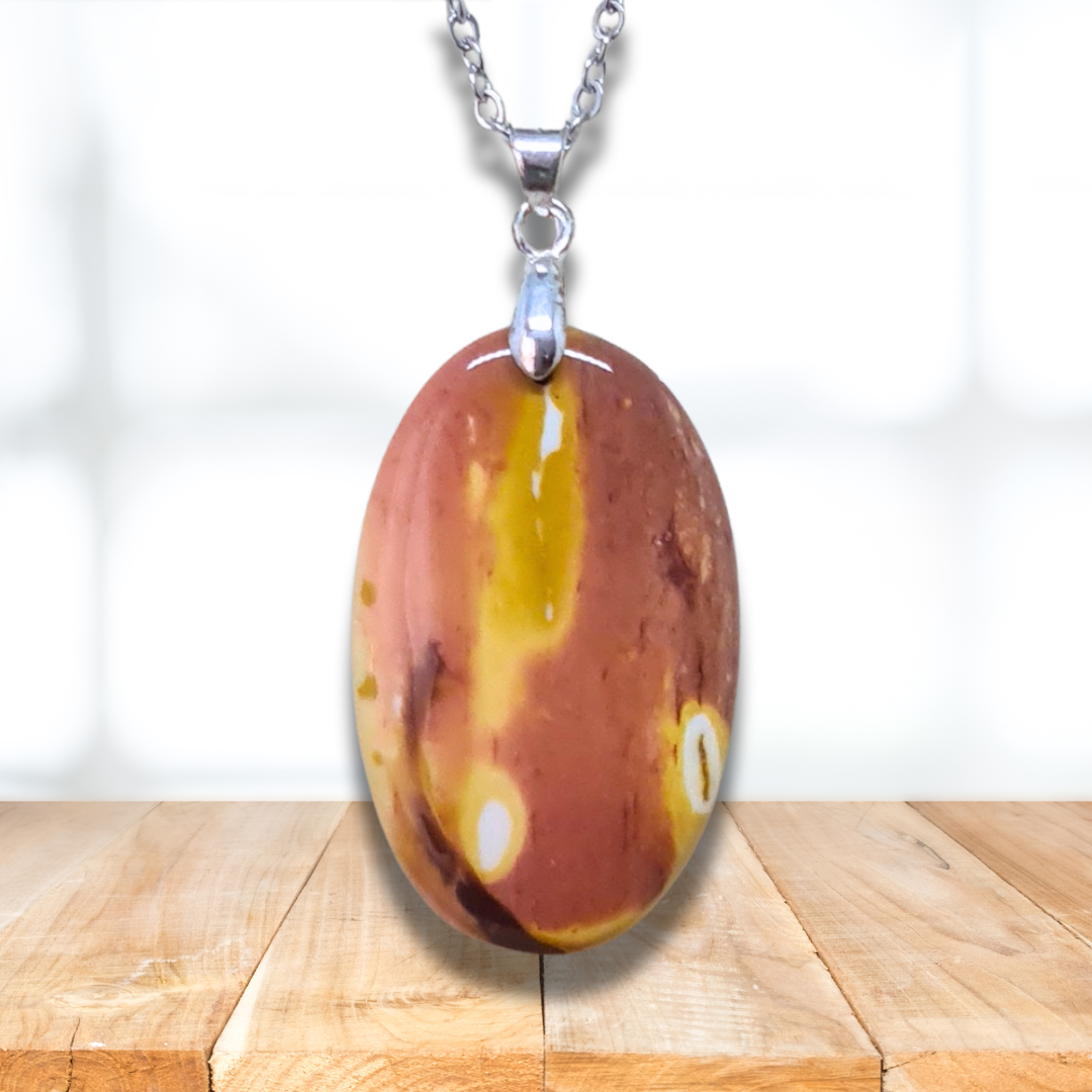 Pendentif en Jaspe Mookaïte (PE876) - ENAE Minéraux