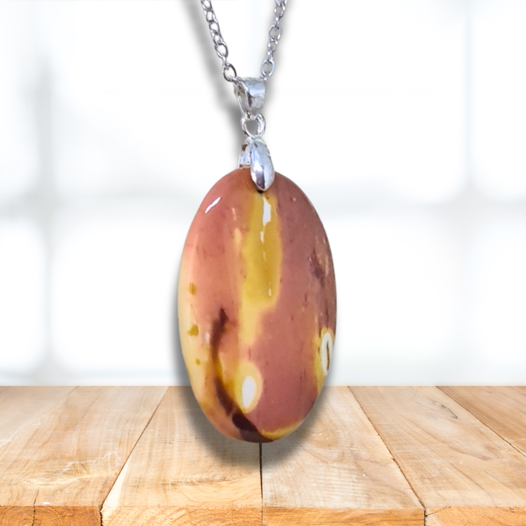 Pendentif en Jaspe Mookaïte (PE876) - ENAE Minéraux