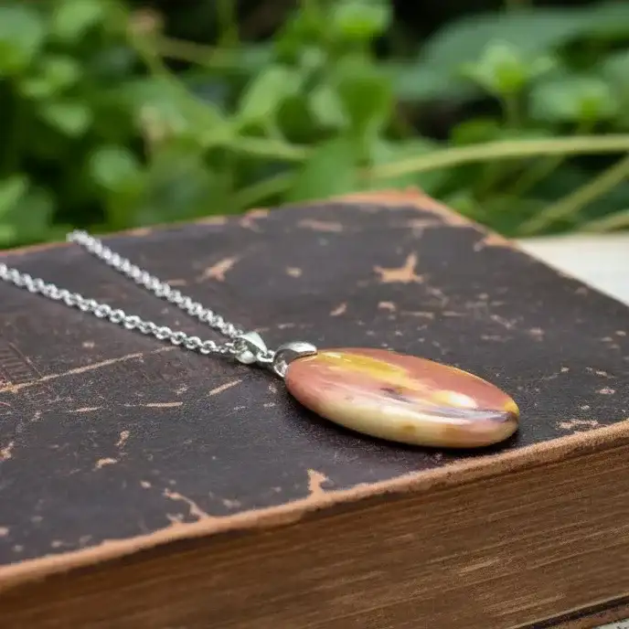 Pendentif en Jaspe Mookaïte (PE876)