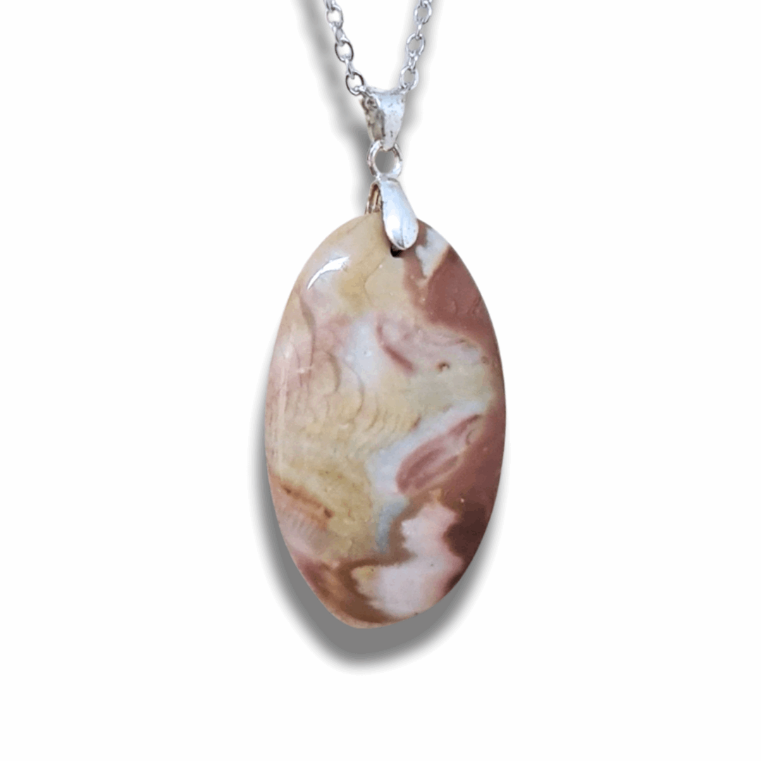 Pendentif en Jaspe Polychrome (PE875)