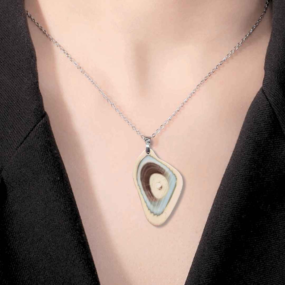 Pendentif biface en Jaspe Impérial (PE1105)