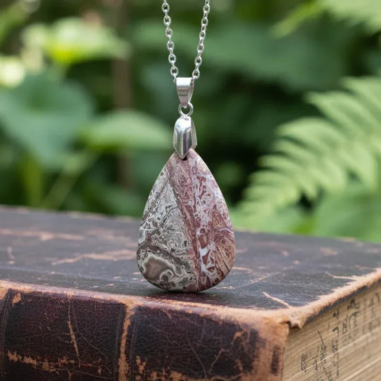 Pendentif en Rhyolite Léopard (PE945)