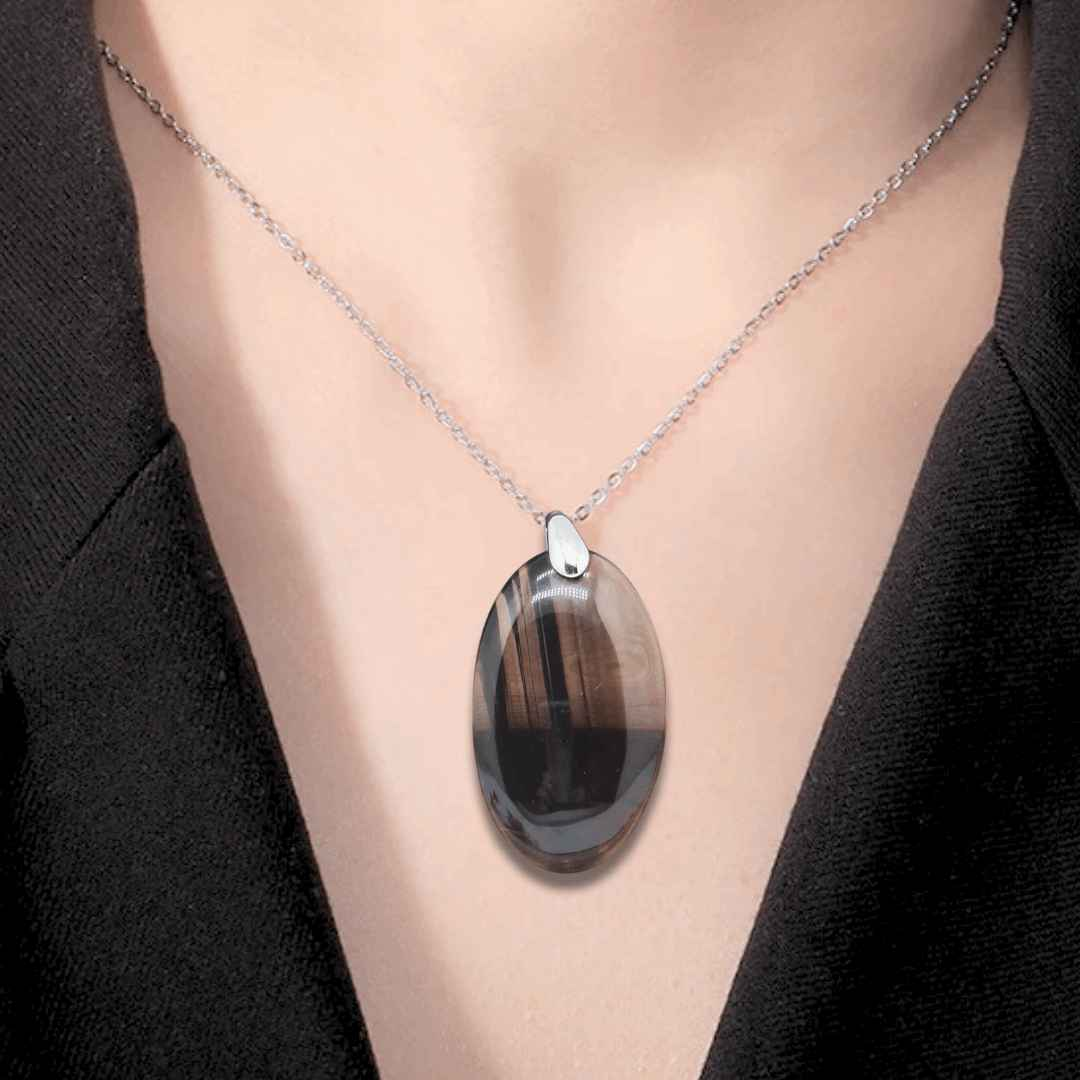Pendentif en Obsidienne Midnight Lace (PE1521)
