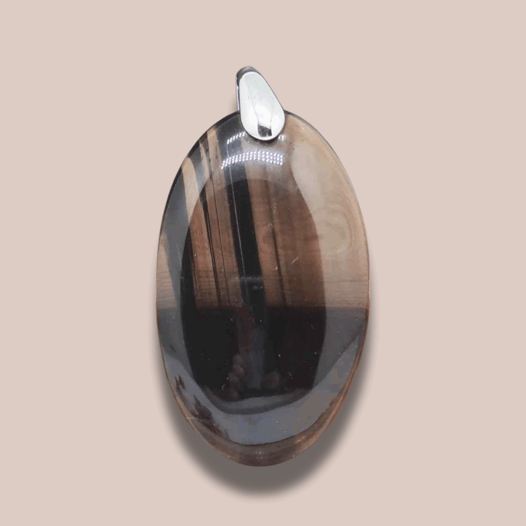 Pendentif en Obsidienne Midnight Lace (PE1521)