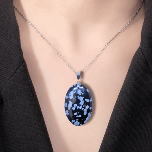 Pendentif en Obsidienne mouchetée (PE2001) - ENAE Minéraux