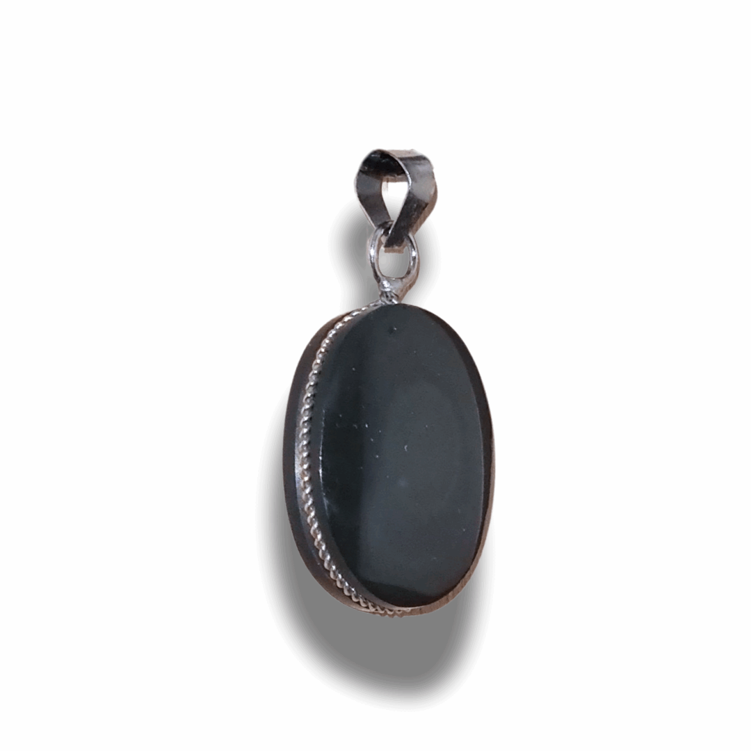 Pendentif serti en Obsidienne Œil Céleste (PE1862) - ENAE Minéraux