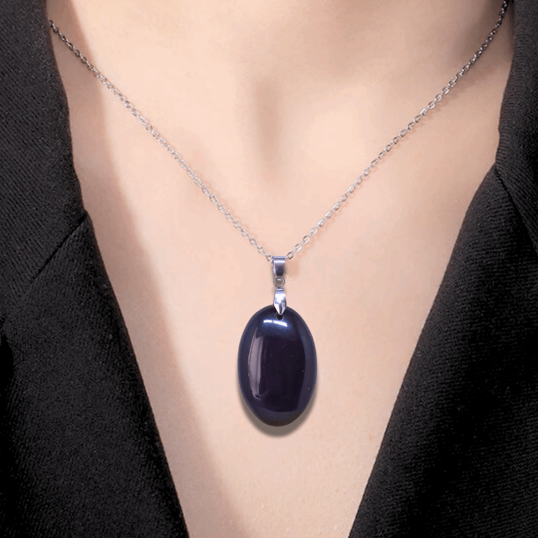 Pendentif en Obsidienne Œil Céleste (PE2048) - ENAE Minéraux