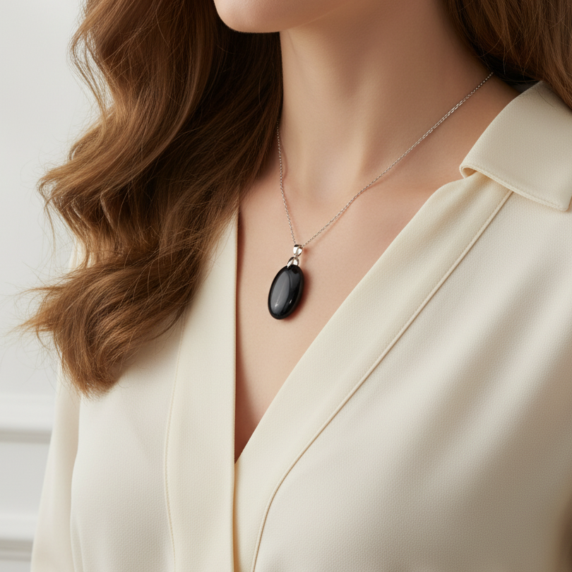 Pendentif en Obsidienne Œil Céleste (PE2048) - ENAE Minéraux