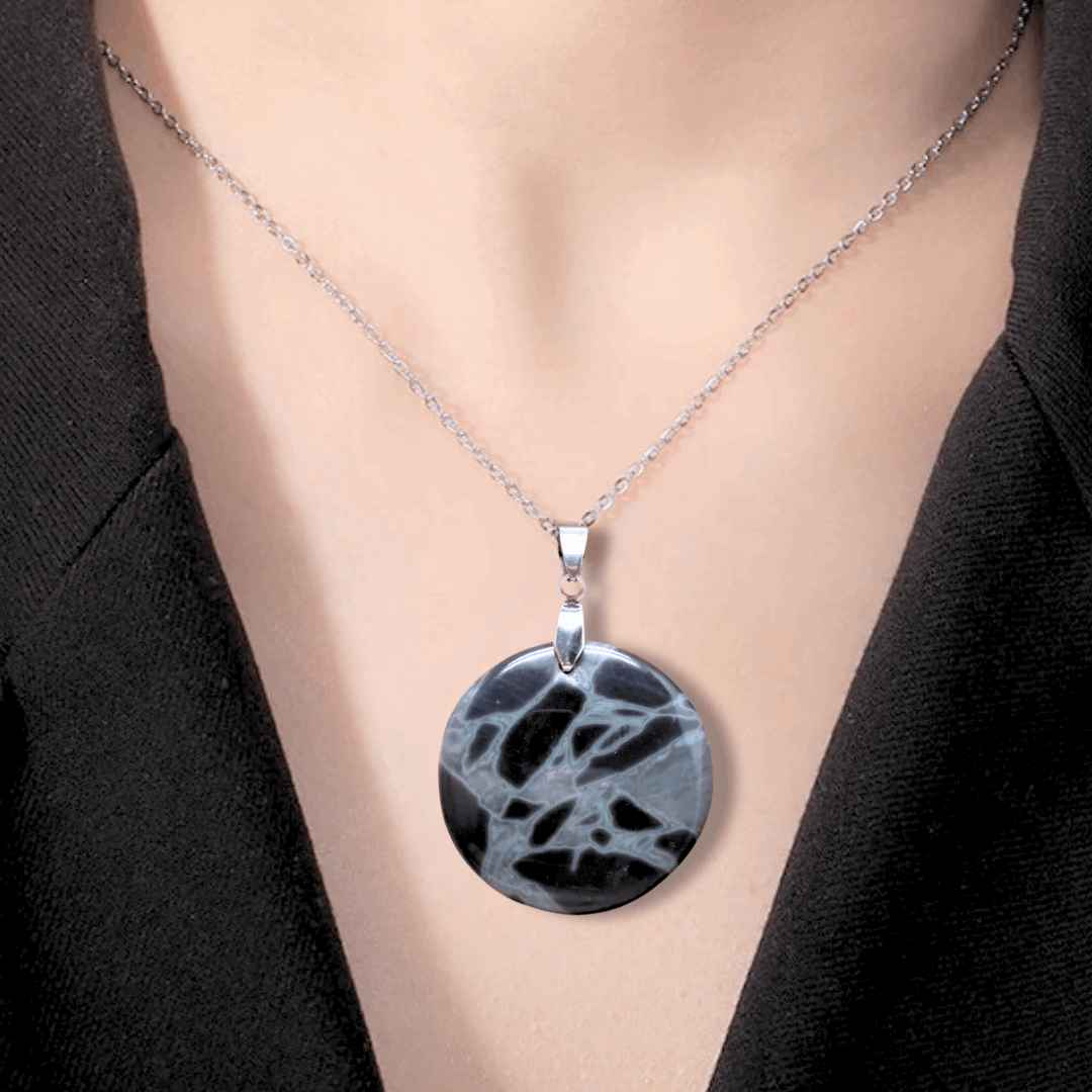 Pendentif en Obsidienne Spider Web (PE1150-6)