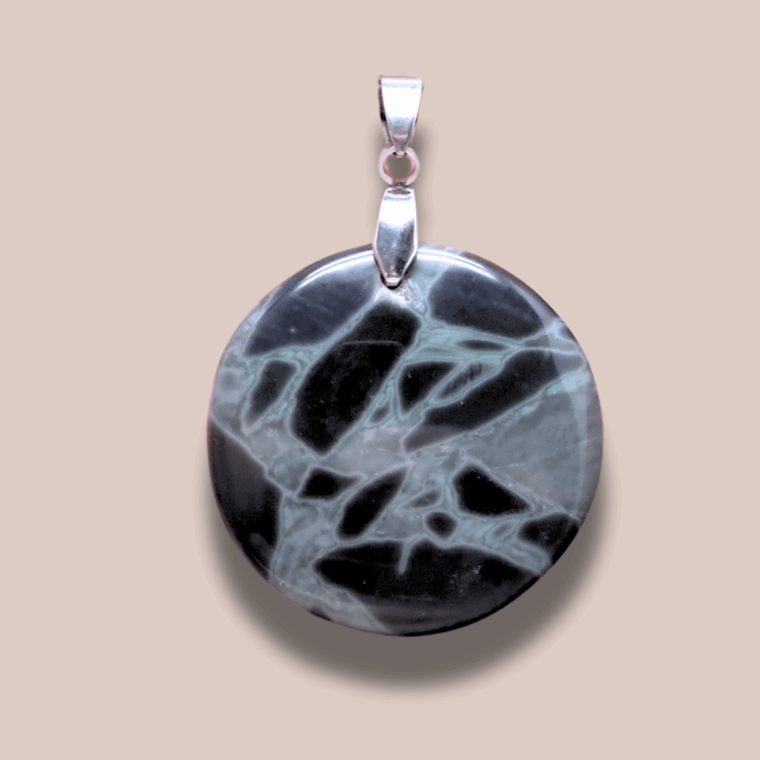 Pendentif en Obsidienne Spider Web (PE1150-6)