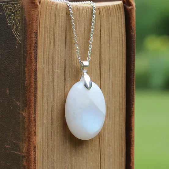 Pendentif en Pierre de Lune blanche (PE1744)
