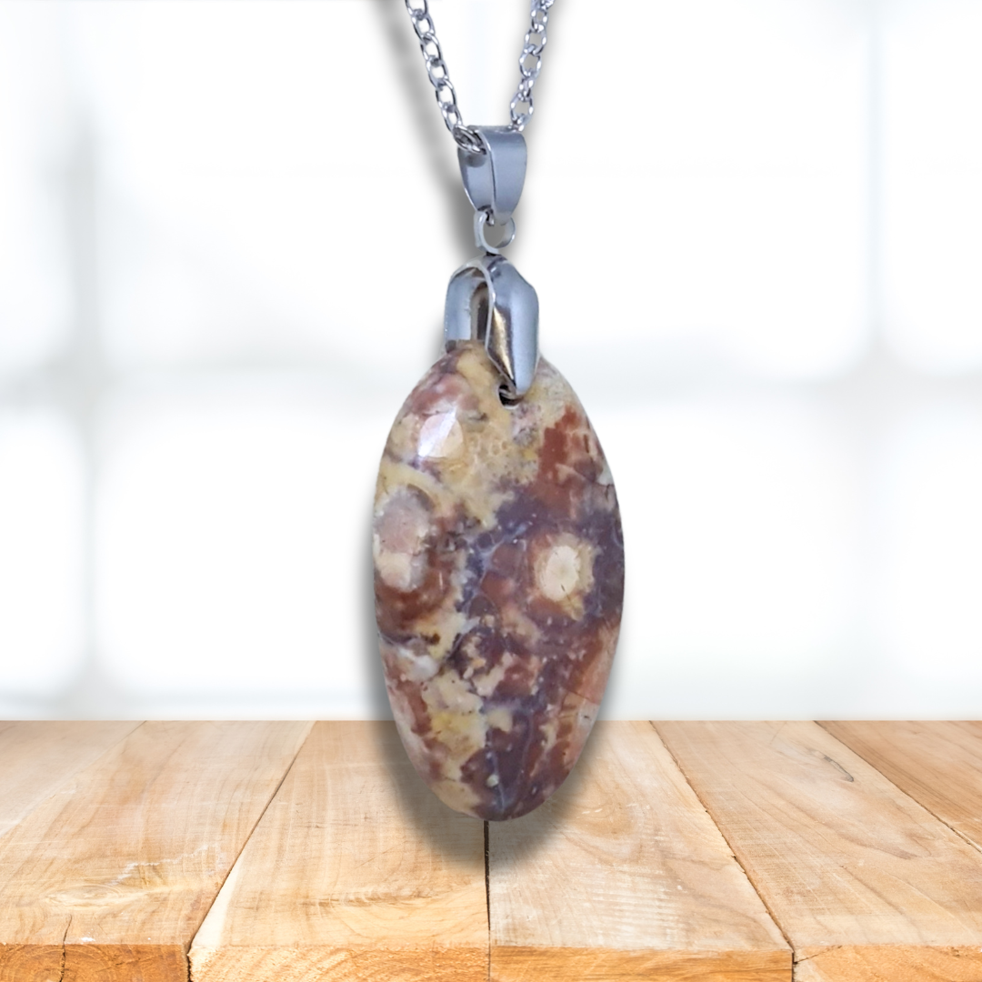 Pendentif en Rhyolite Œil d'Oiseau (PE837) - ENAE Minéraux