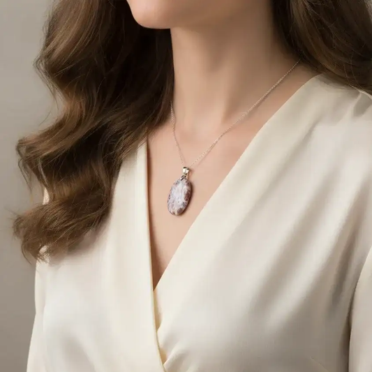 Pendentif en Rhyolite Œil d'Oiseau (PE836)