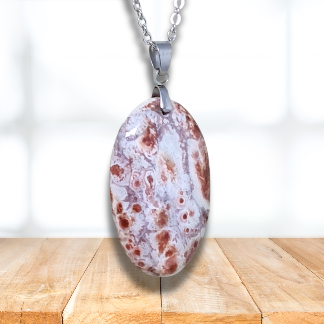 Pendentif en Rhyolite Œil d'Oiseau (PE836) - ENAE Minéraux