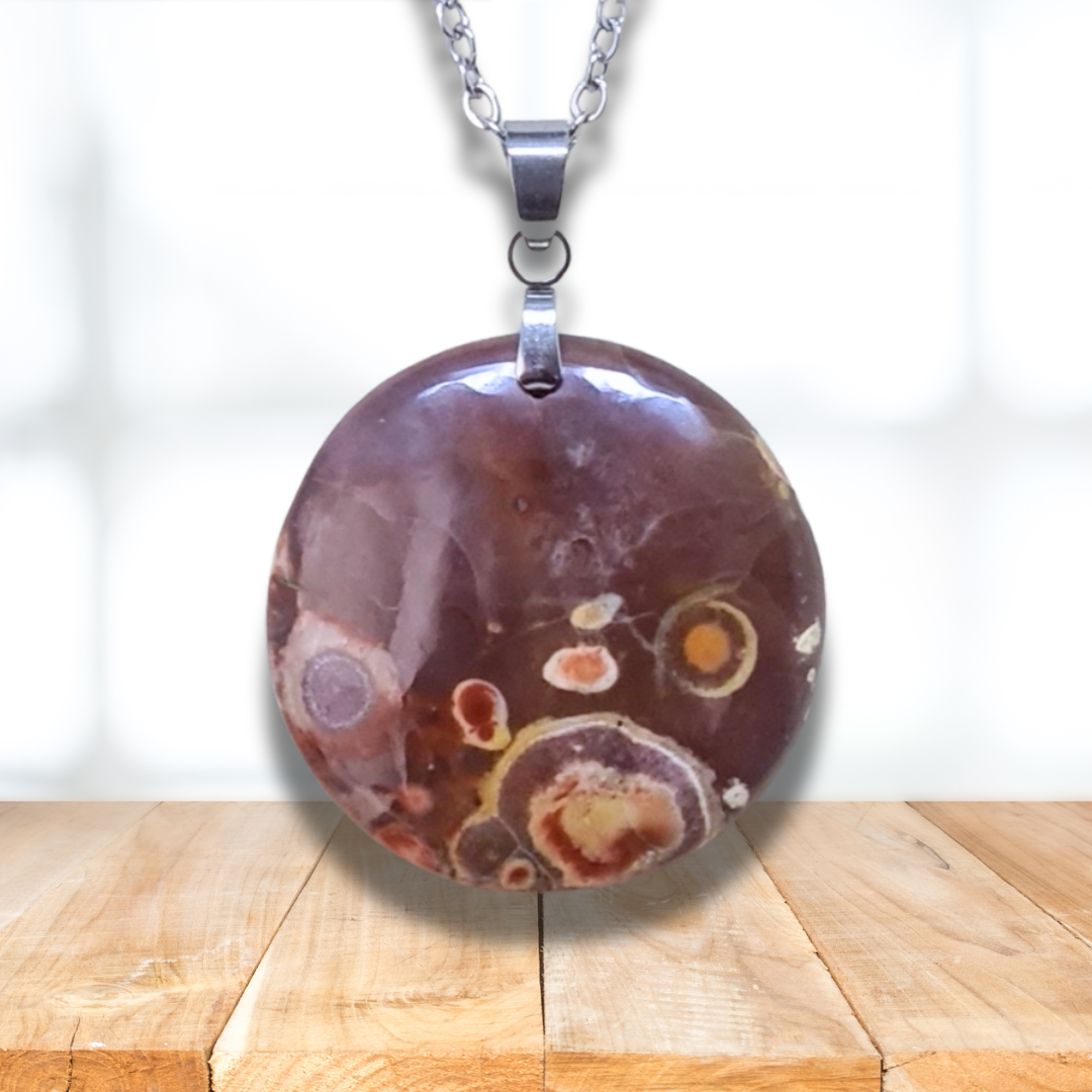 Pendentif en Rhyolite Œil d'Oiseau (PE898) - ENAE Minéraux