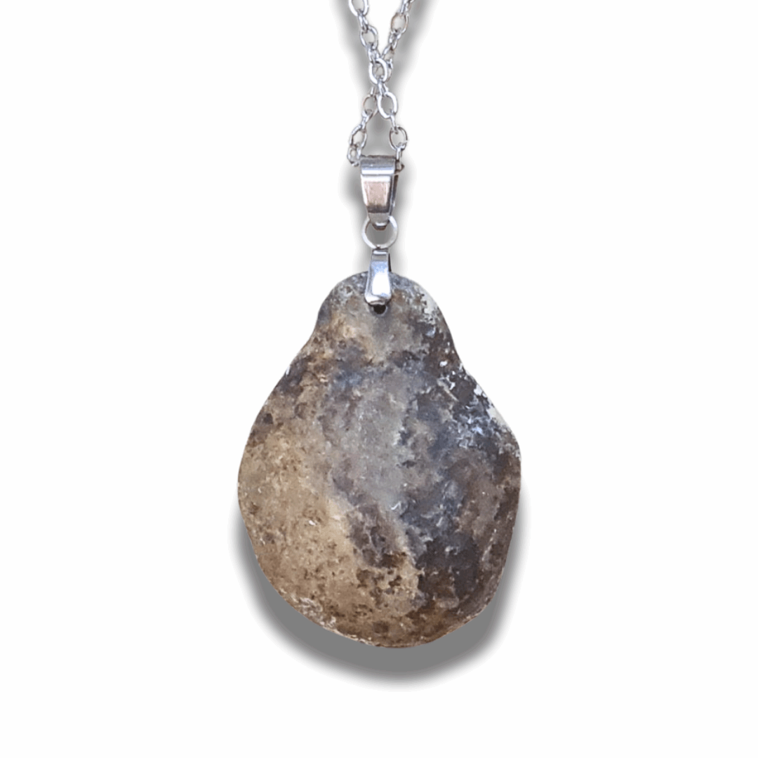 Pendentif en Septaria dos brut (PE1331) - ENAE Minéraux