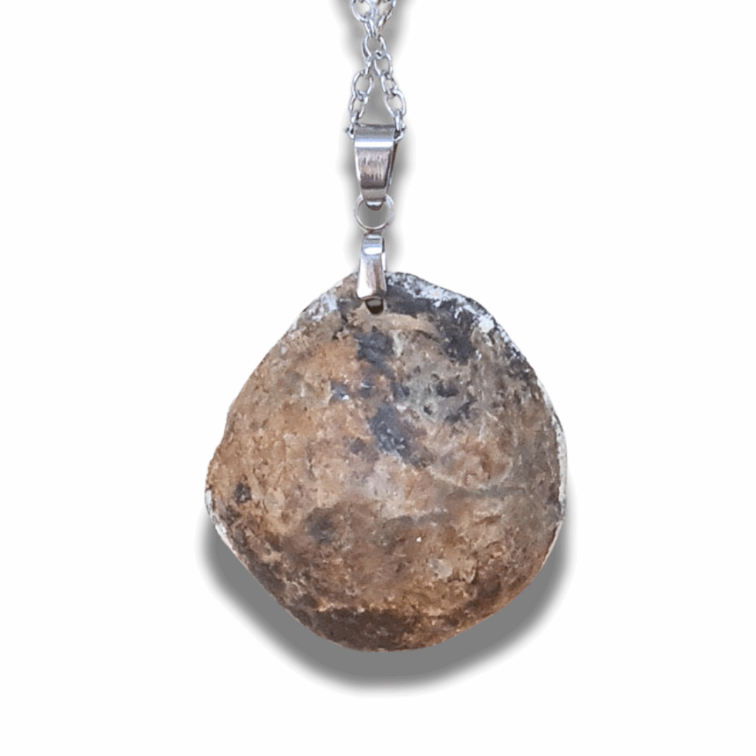 Pendentif en Septaria dos brut (PE1329) - ENAE Minéraux