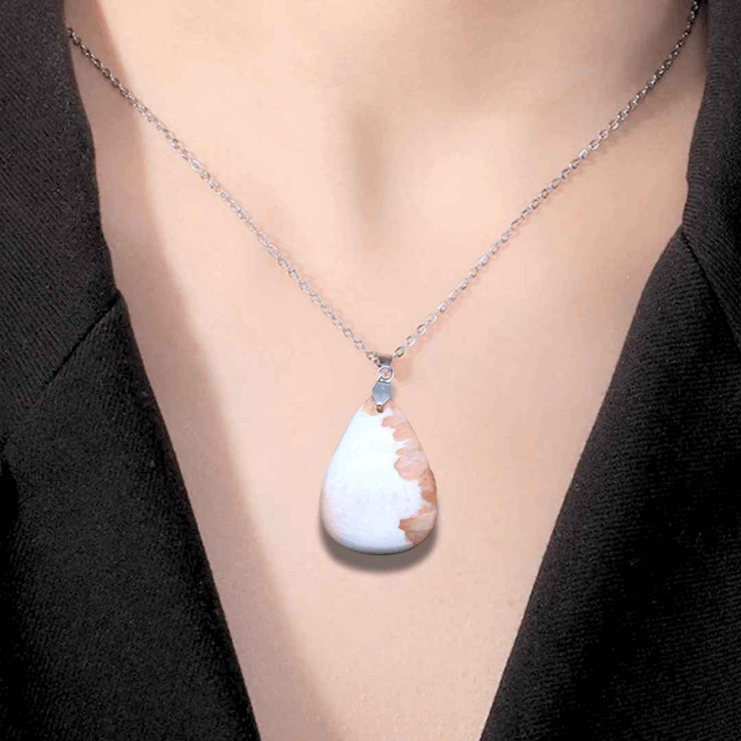 Pendentif en Scolécite et Stilbite (PE782)