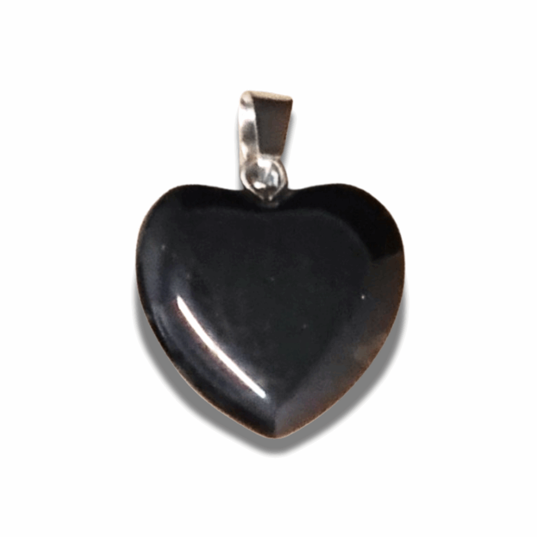 Pendentif cœur en Obsidienne noire (PE1986) - ENAE Minéraux