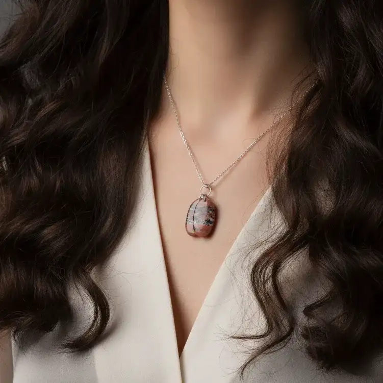 Pendentif en Agate dendritique (PE1974)