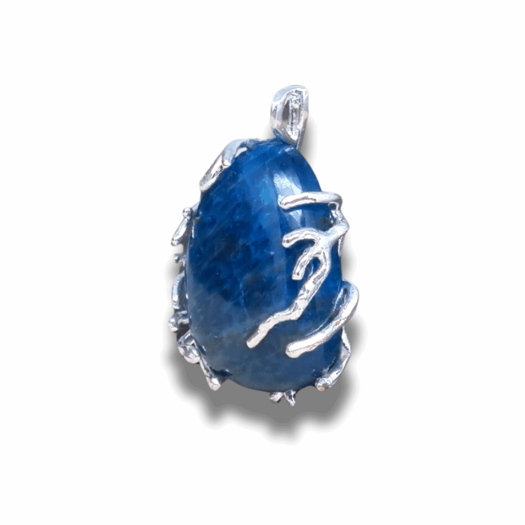 Pendentif serti en Apatite bleue (PE1657) - ENAE Minéraux