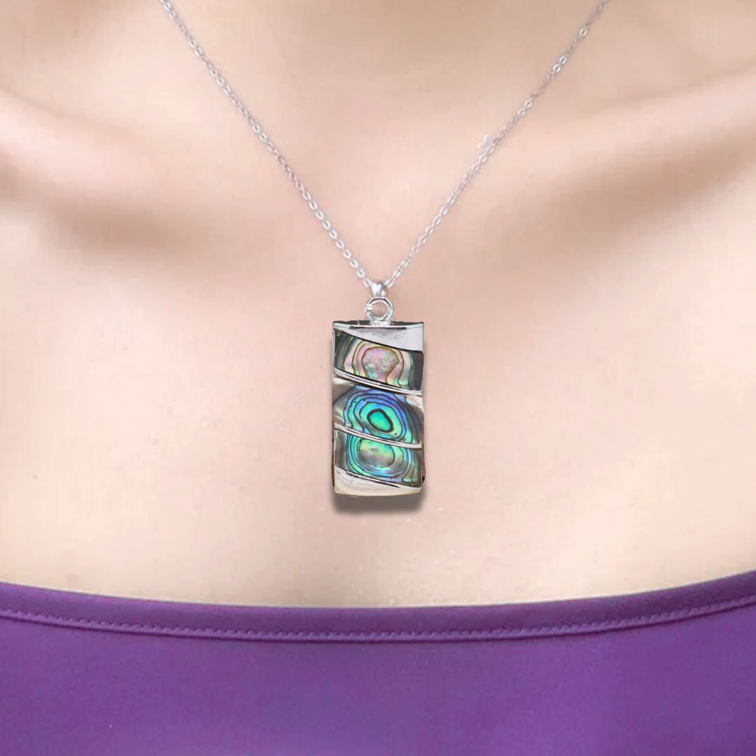 Pendentif serti en Abalone (PE1829-1) - ENAE Minéraux