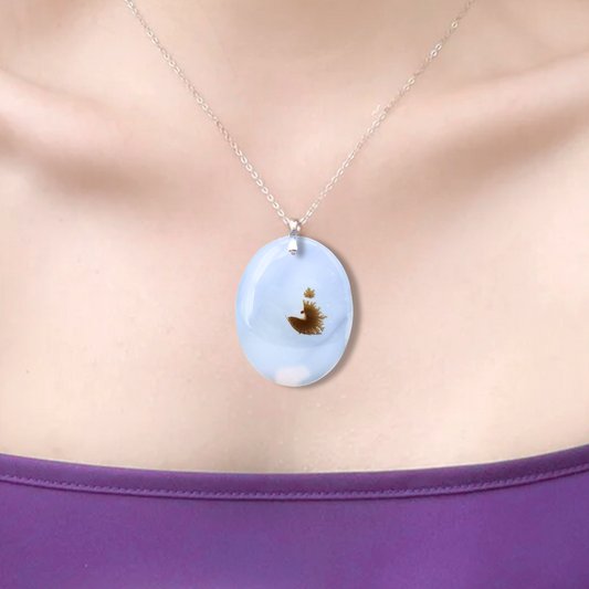 Pendentif en Agate à dendrites (PE1808)