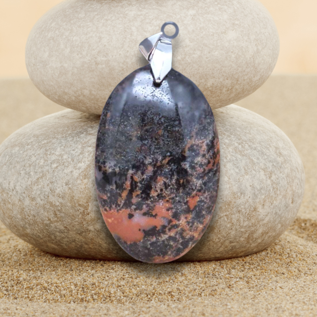 Pendentif en Agate Dendritique (PE1379)